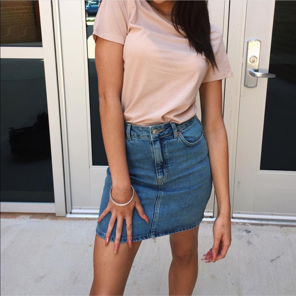 Topshop Denim Mini Skirt